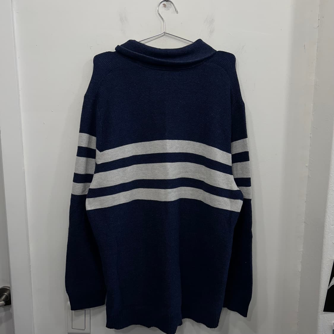 올드 네이비 숄카라 스트라이프 와플 니트 상품이미지5