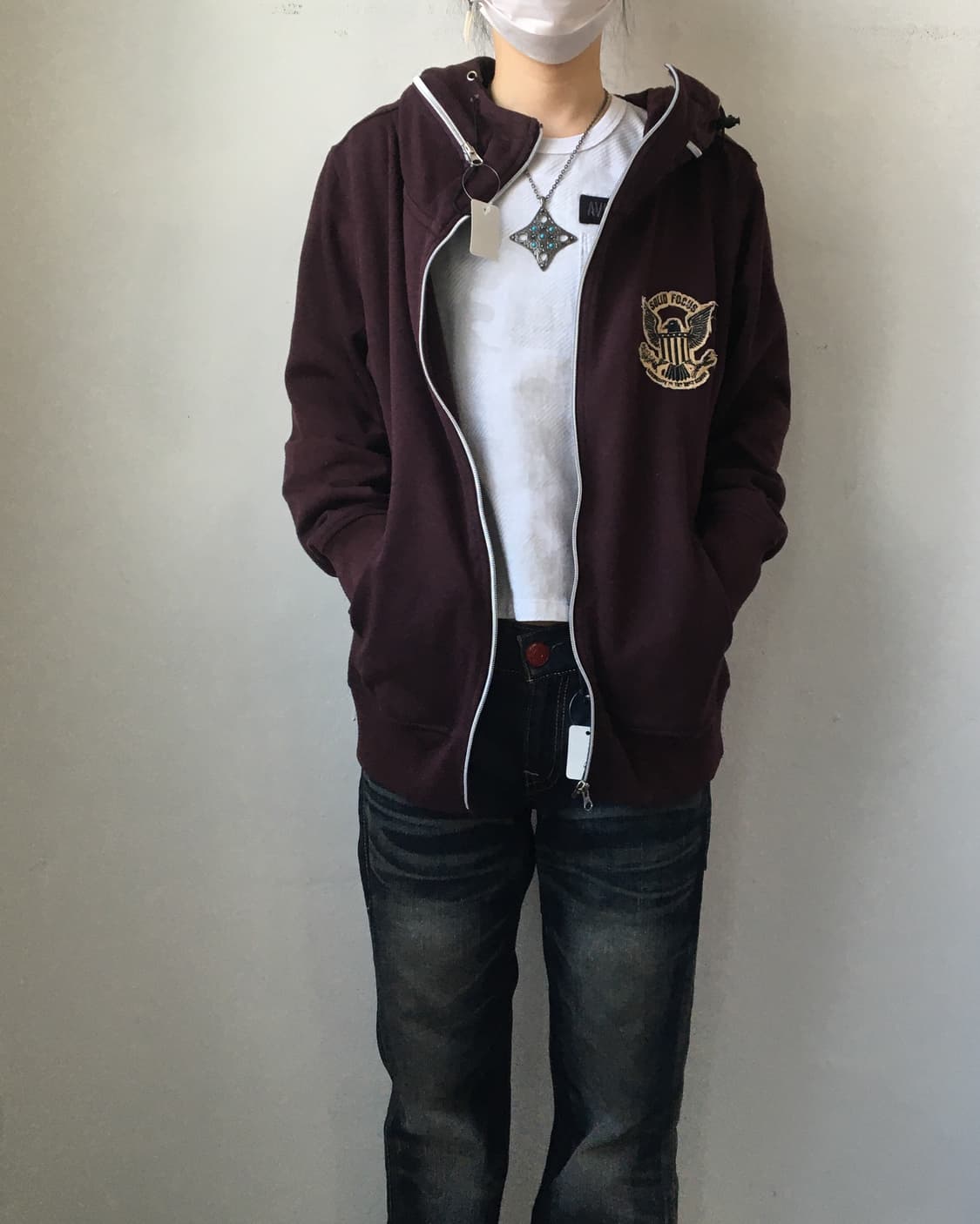 Back printing hood zip up 상품이미지8