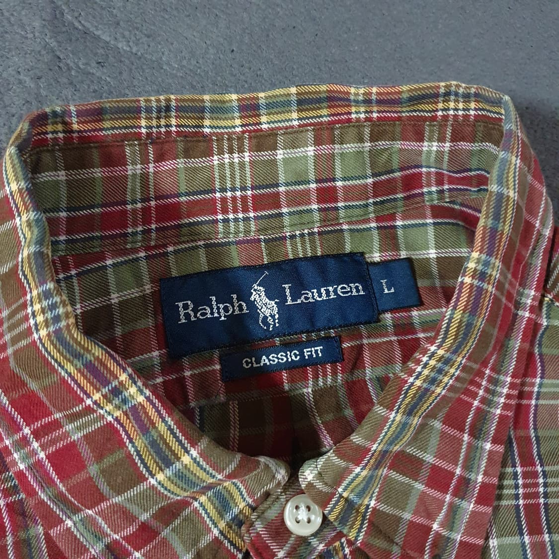 00s 폴로 클래식핏 체크 셔츠 L 상품이미지5