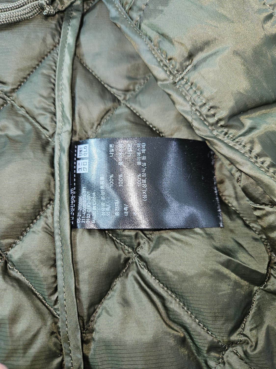 유니클로 웜패디드 경량 깔깔이 누빔자켓 울트라라이트다운 M 상품이미지5