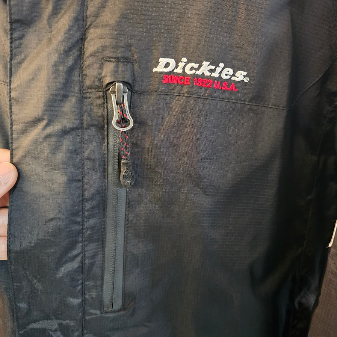 디키즈 후드 블랙 윈드브레이커 오버핏 자켓 상품이미지5