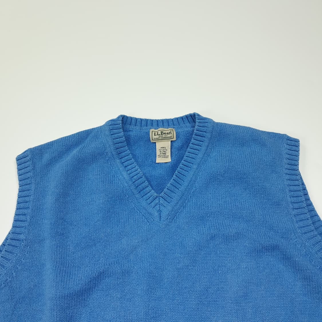 CL378 XLT 엘엘빈 90s 브이넥 스카이블루 니트 조끼 상품이미지2