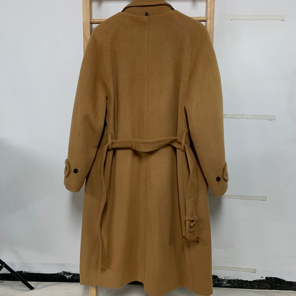 에르디(erd) 울캐시미어 혼방 래글런 발마칸 롱코트 베이지 상품이미지3