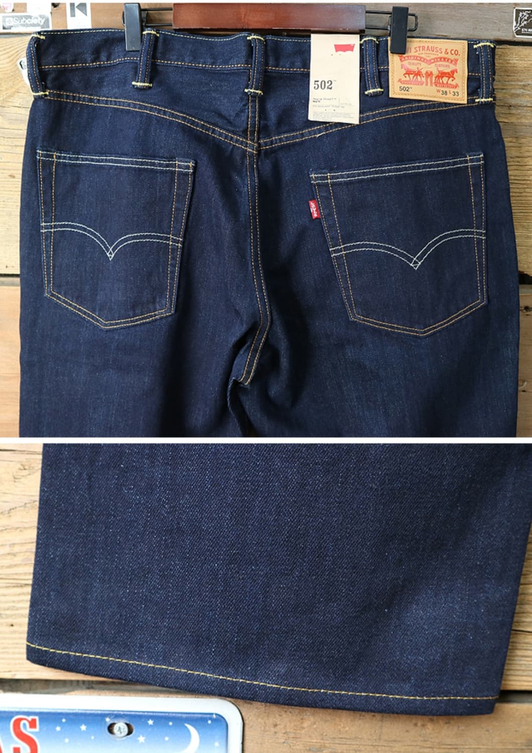 LEVIS 리바이스 502 인디고 진청 데님 38사이즈 새제품 상품이미지5