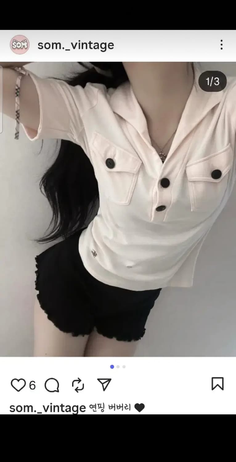 버버리 블루라벨 딸기우유 연핑크 노바체크 티셔츠 상품이미지1