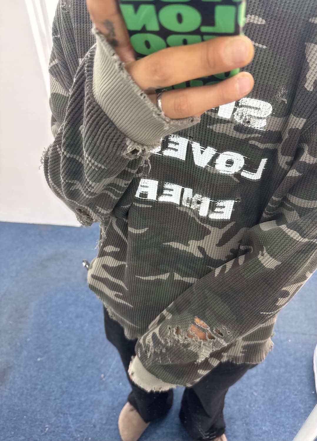 빈티지 카모 긴팔 상품이미지10