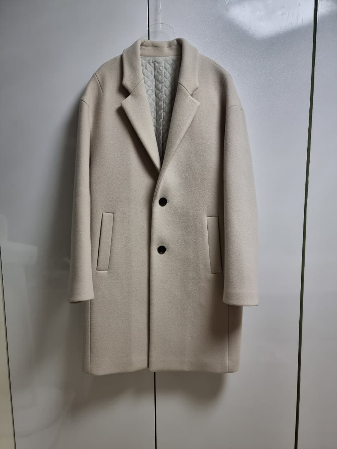 시스템옴므 아이보리 겨울코트 싱글코트 상품이미지1