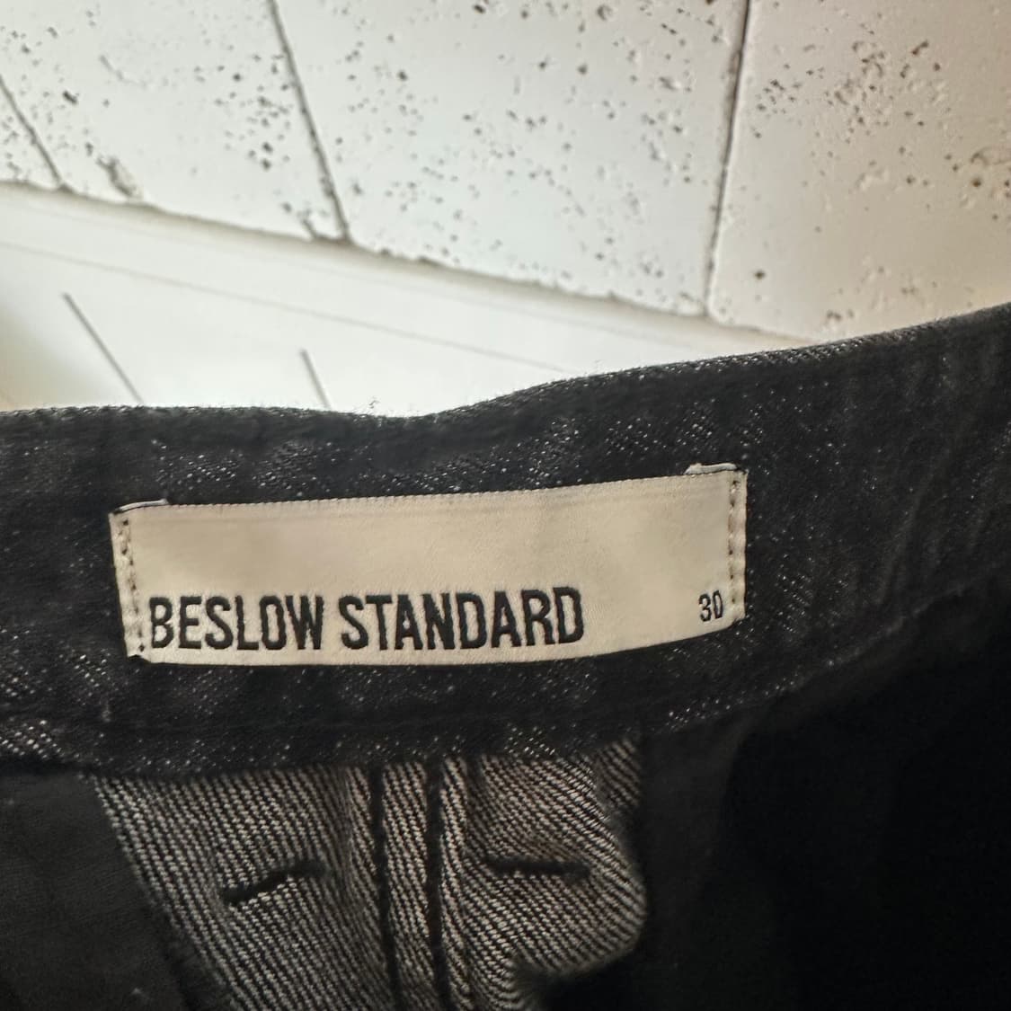 30 비슬로우 와이드 데님 흑청 상품이미지5