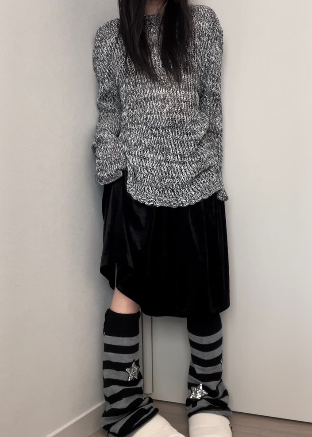 black velvet midi skirt 상품이미지4