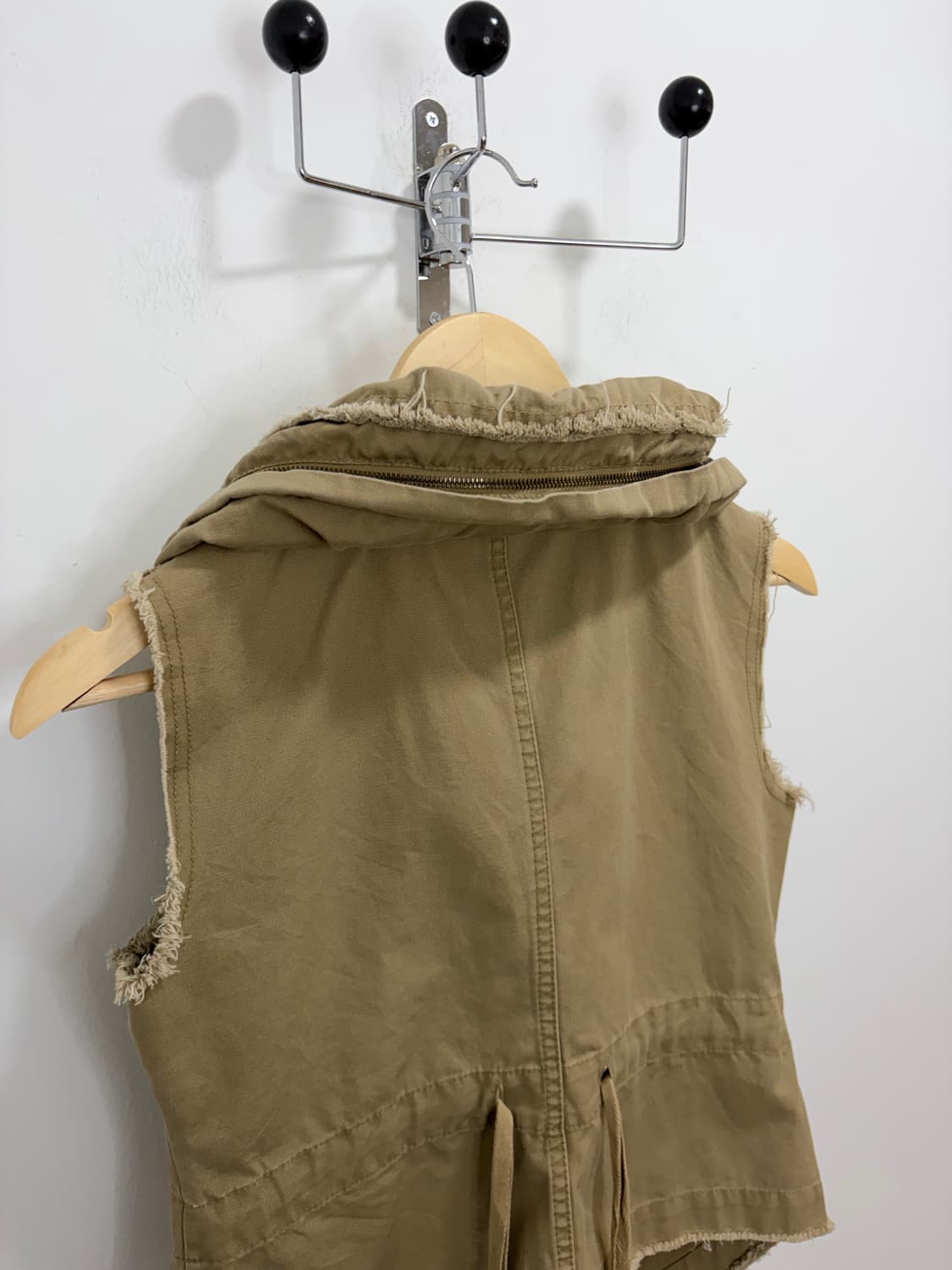 베이지 펑크 카고 베스트 조끼 상품이미지9