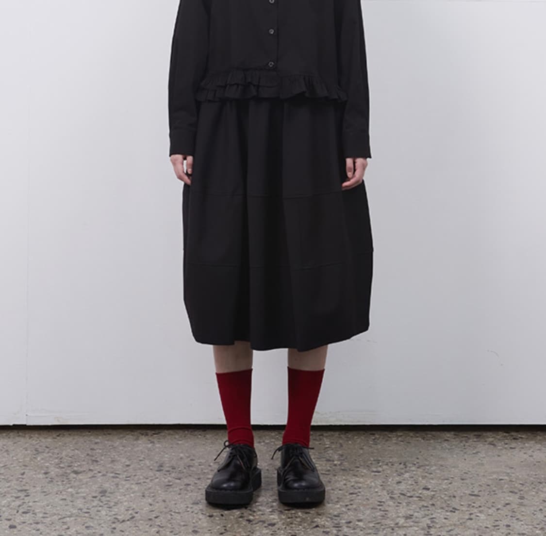 oheshio BALLOON BANDING MIDI SHIRT 상품이미지3