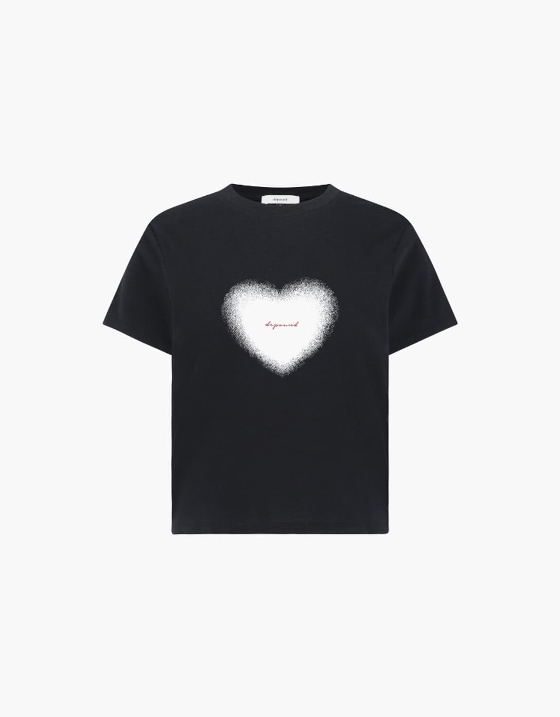 드파운드 하트 슬림핏 티셔츠  black 상품이미지2