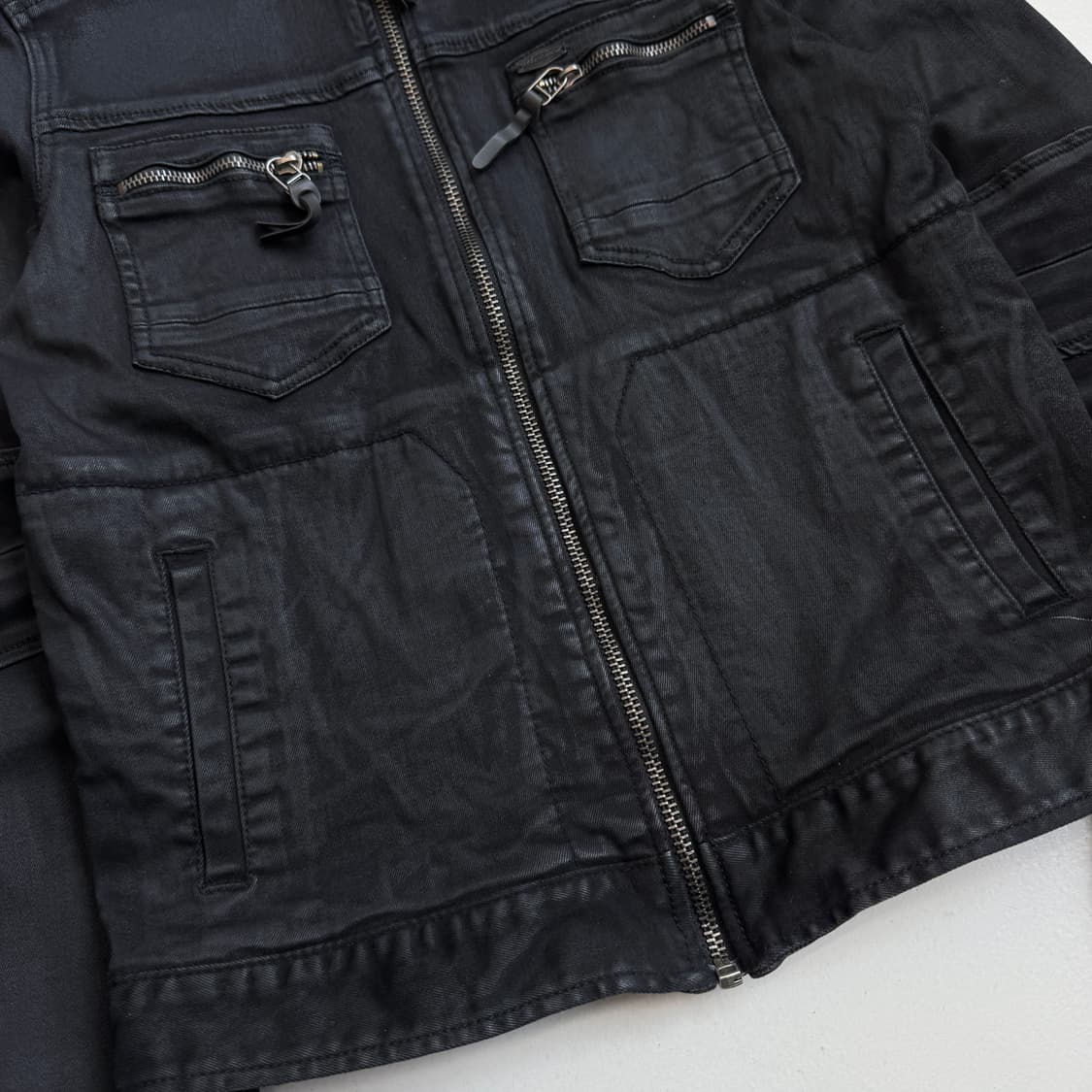 버커루 Y2K 딱붙 코튼 바이커 자켓 상품이미지5