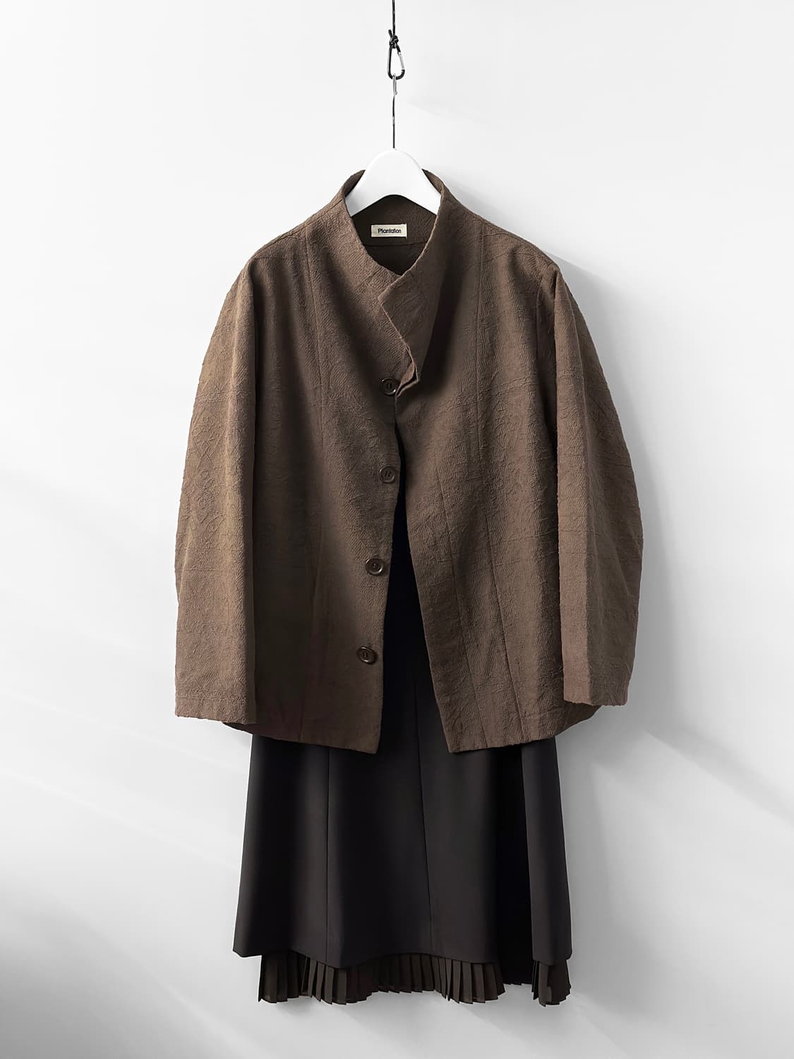 90~00s 플랜테이션 바이 이세이 미야케 텍스처드 브라운 자켓 상품이미지1