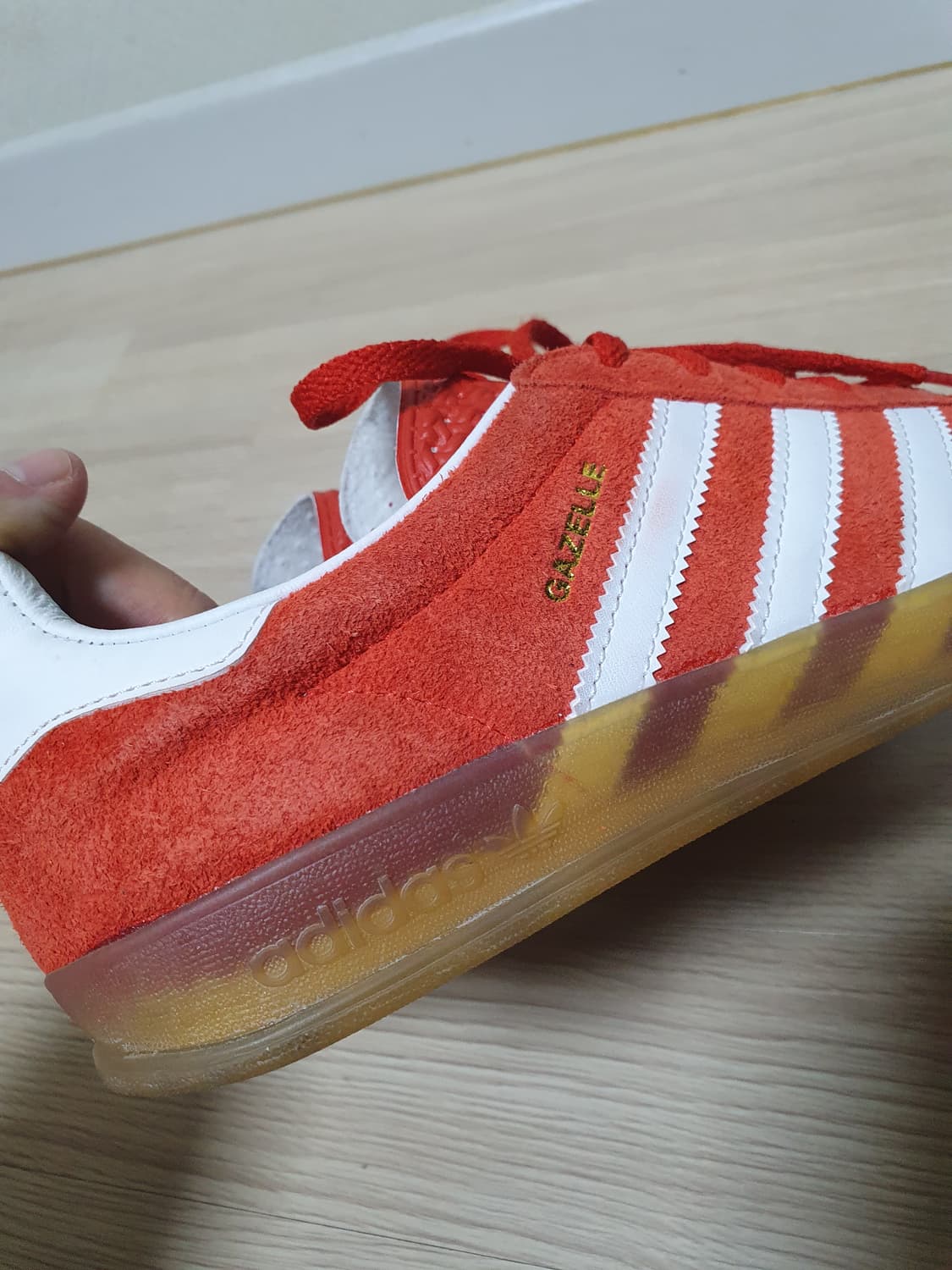 아디다스 가젤 인도어 레드 스웨이드 스니커즈 240 상품이미지7