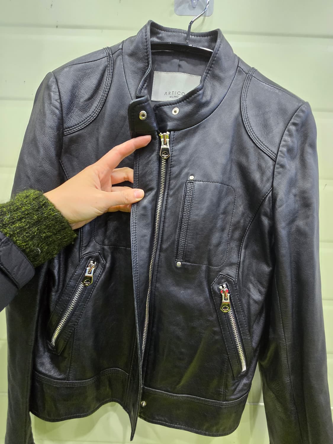 ARTICO MILANO 블랙 양가죽 자켓 66 상품이미지4