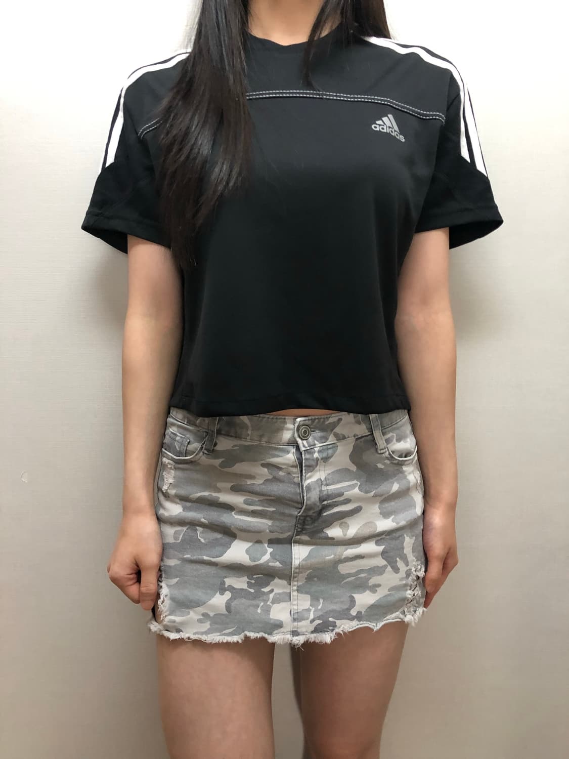 빈티지 아디다스 블랙 크롭 티셔츠 상품이미지6