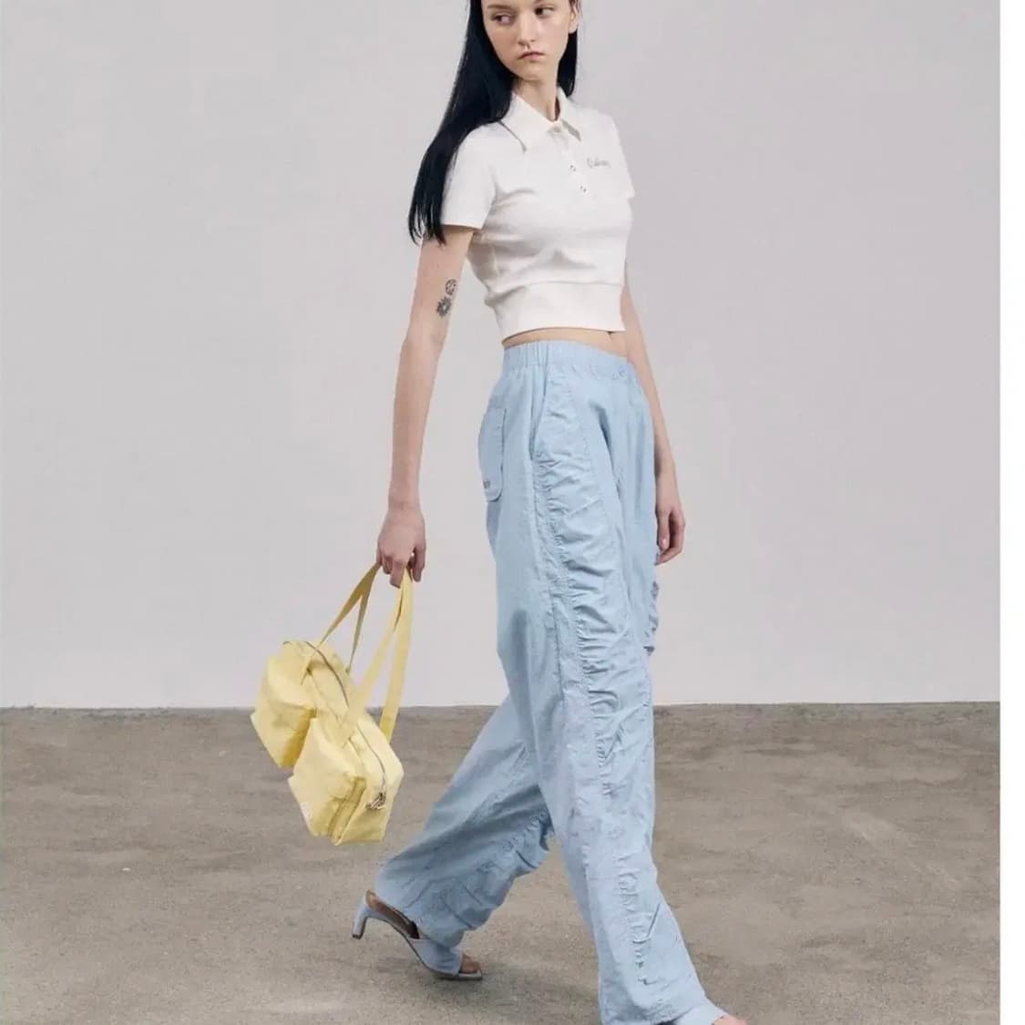 오디너리홀리데이 사이드 셔링 밴딩팬츠 상품이미지8