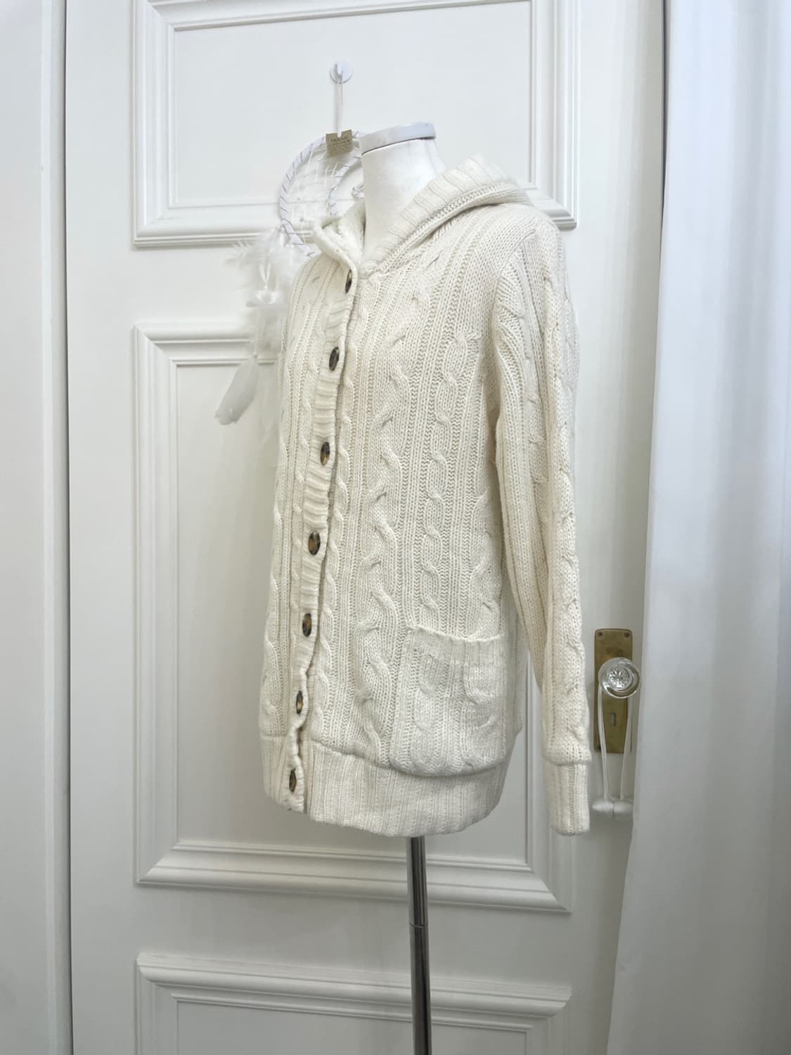 ivory twist fur pocket point hoodie card 상품이미지2