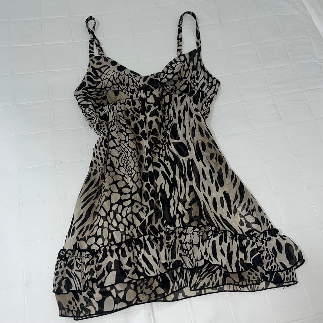 Leopard grunge gya-ru sleeveless 상품이미지1