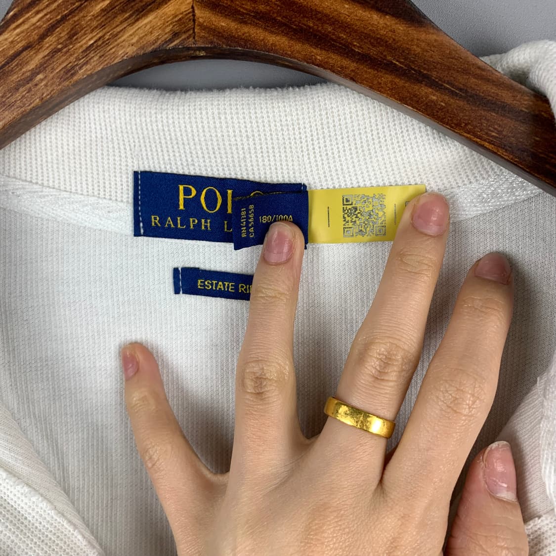 폴로 랄프로렌 신형 화이트 반집업 니트 상품이미지5