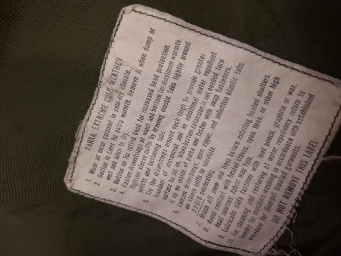 오리지날 미군 M-65 개파카 스몰사이즈 풀셋트 상품이미지6