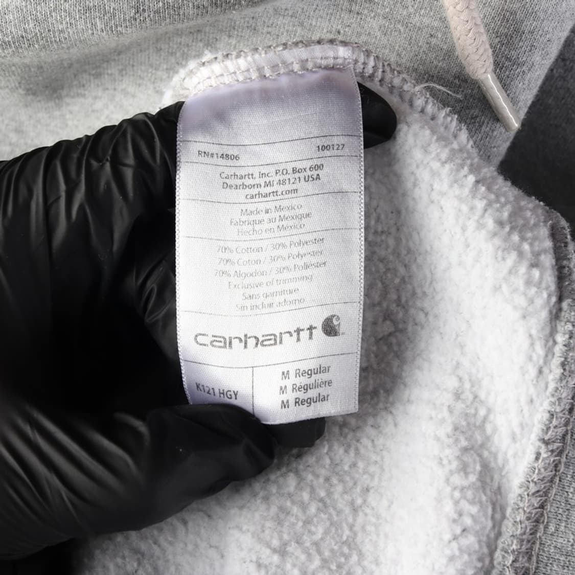 칼하트 K121 미드웨이트 후드티 헤더 그레이 M 상품이미지6