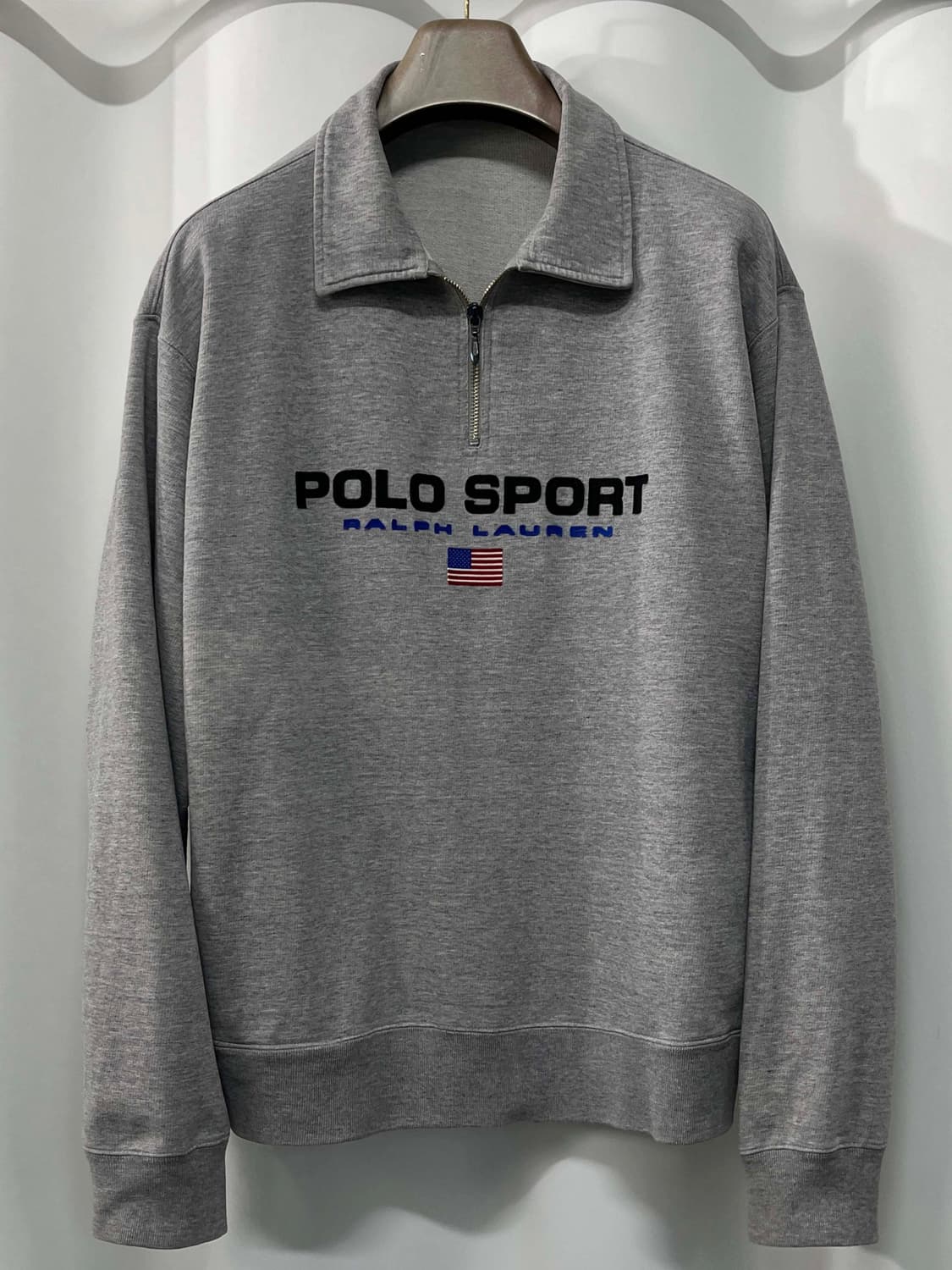 90's 폴로 스포츠 플로킹 스펠아웃 풀오버 스웻셔츠 상품이미지1