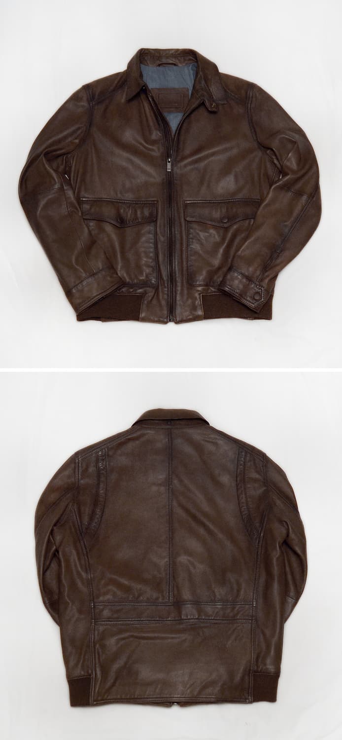 마시모두띠 파티냐 레더 A2 플라이트 자켓 (M / 95-100) 상품이미지2