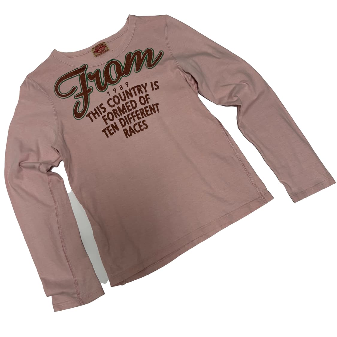 큐브슈가(Cube Sugar) 빈티지 레터링 그래픽 롱슬리브 상품이미지2