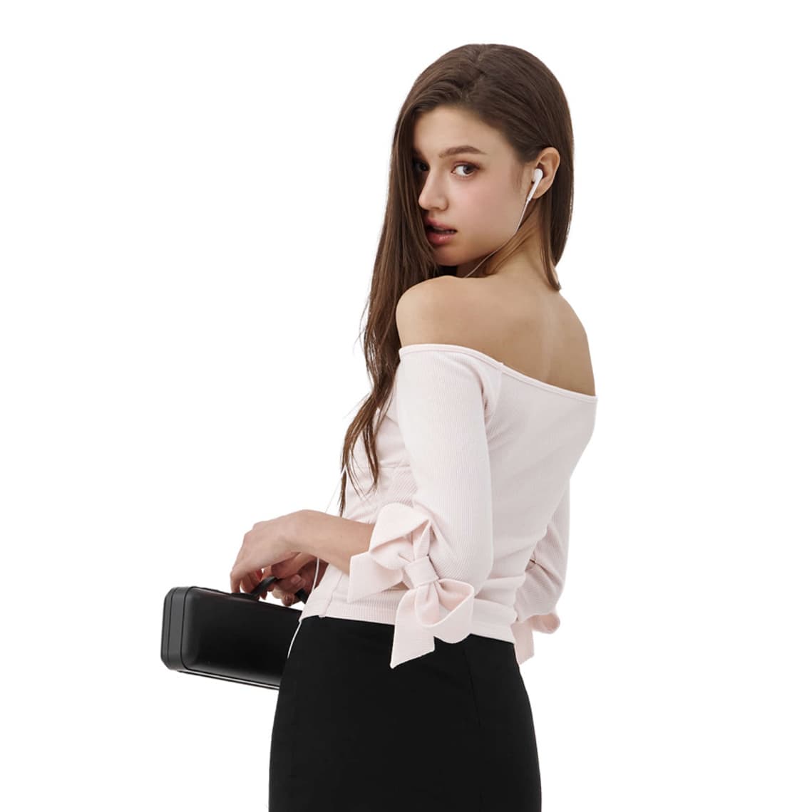 클리시어 Candy bow off - shoulder scarf set 상품이미지4