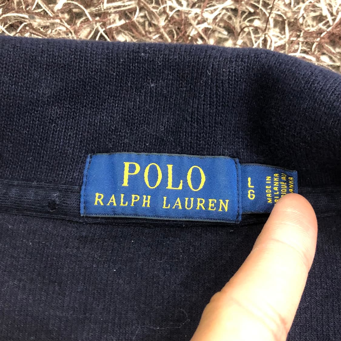 폴로 랄프로렌 네이비 반집업 코튼 니트 상품이미지5