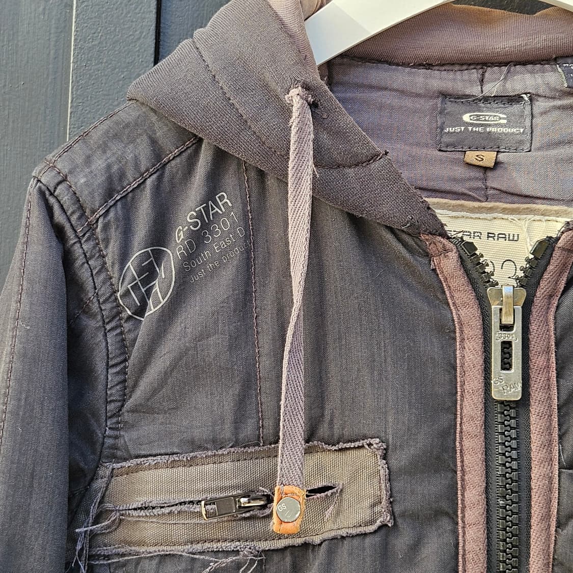 G-STAR RAW 지스타로우 후드집업 자켓 빈티지 여성 M 상품이미지2