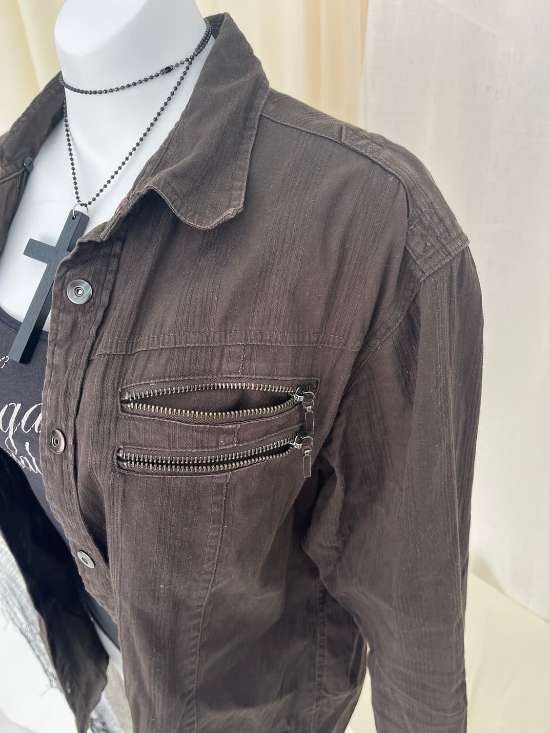 다크브라운 셔츠 상품이미지5