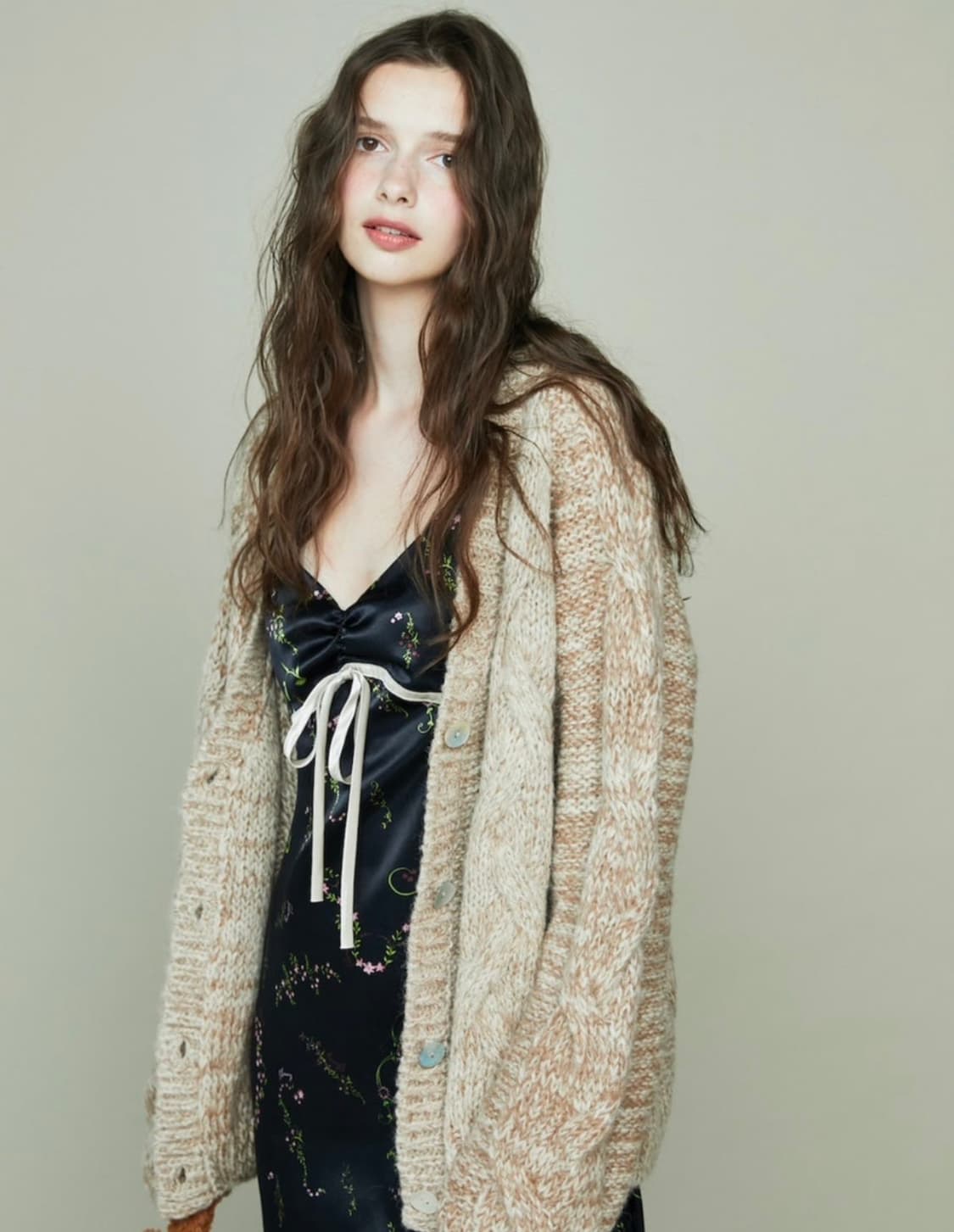 글로니 베키 가디건 오트밀 상품이미지2