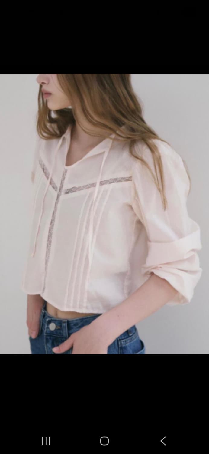 [품절상품] 윤슬샵 breath 브레스 슬리브 블라우스 핑크 상품이미지3