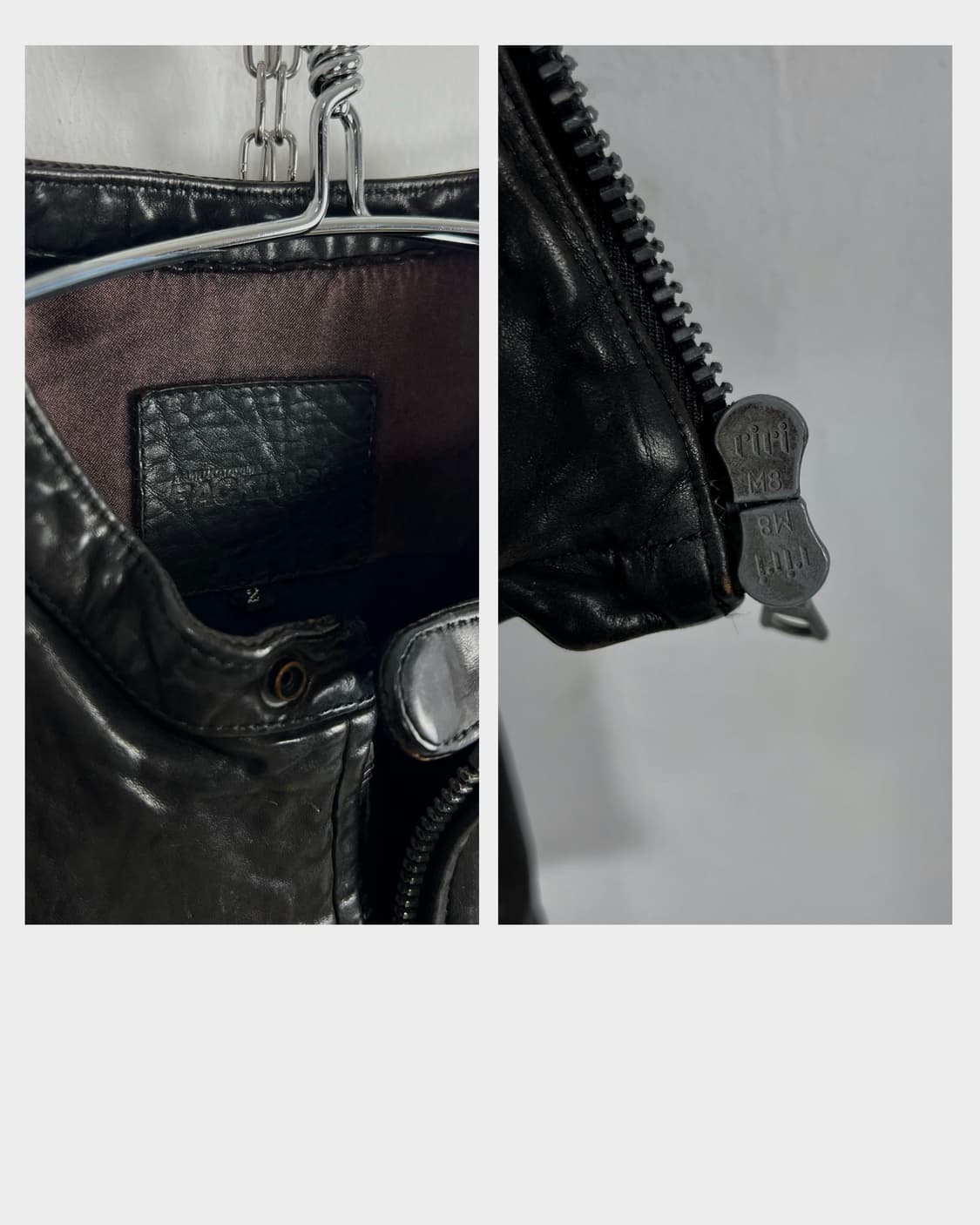 이사무 카타야마 백래쉬 Atsushi Yanaka poem 레더 자켓 상품이미지6