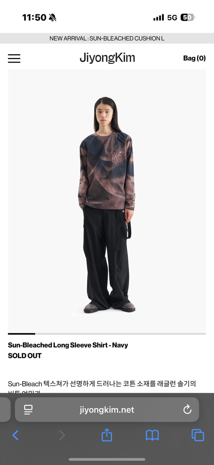jiyong kim sun-bleached long sleeve  상품이미지3