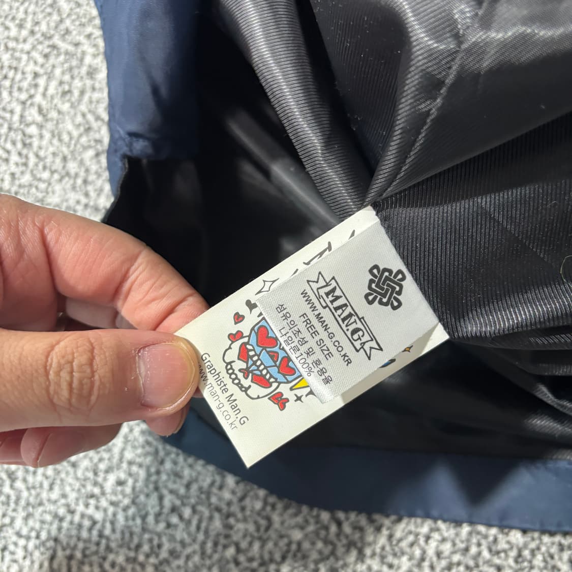 그라피스트 만지 MAN.G 바람막이 야상 점퍼 네이비 (F) 상품이미지5