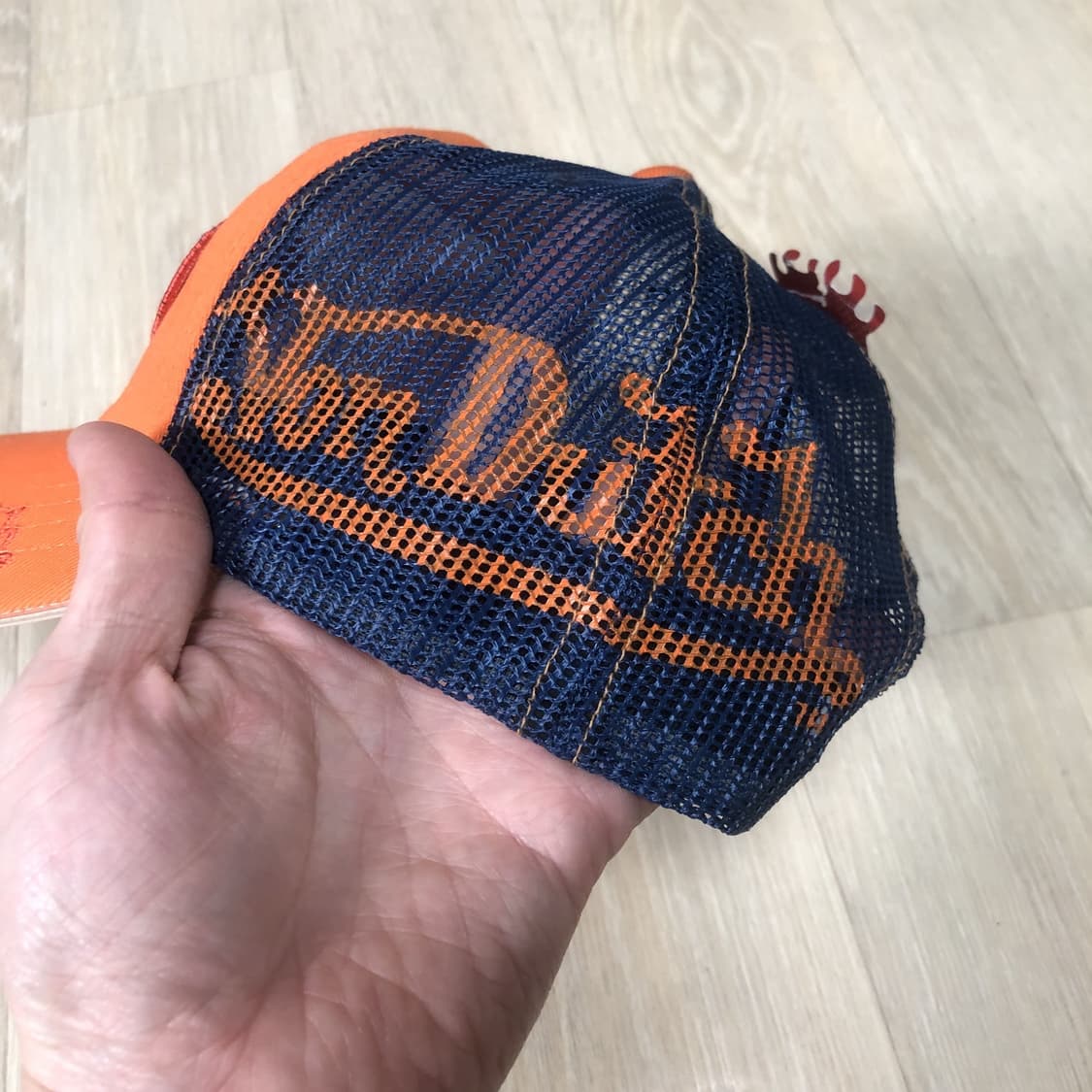 (OS) 00's 새상품 본더치 Von Dutch 오렌지 트러커 메쉬캡 상품이미지2