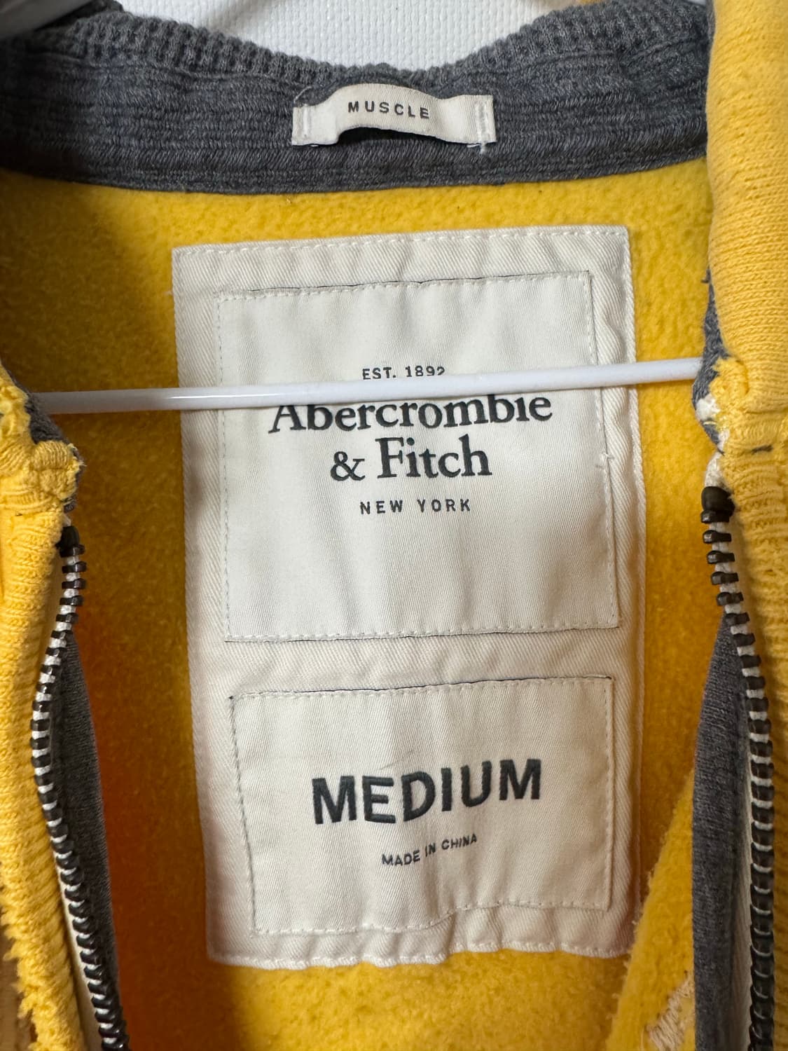 M) 아베크롬비 옐로우 후드집업 상품이미지2