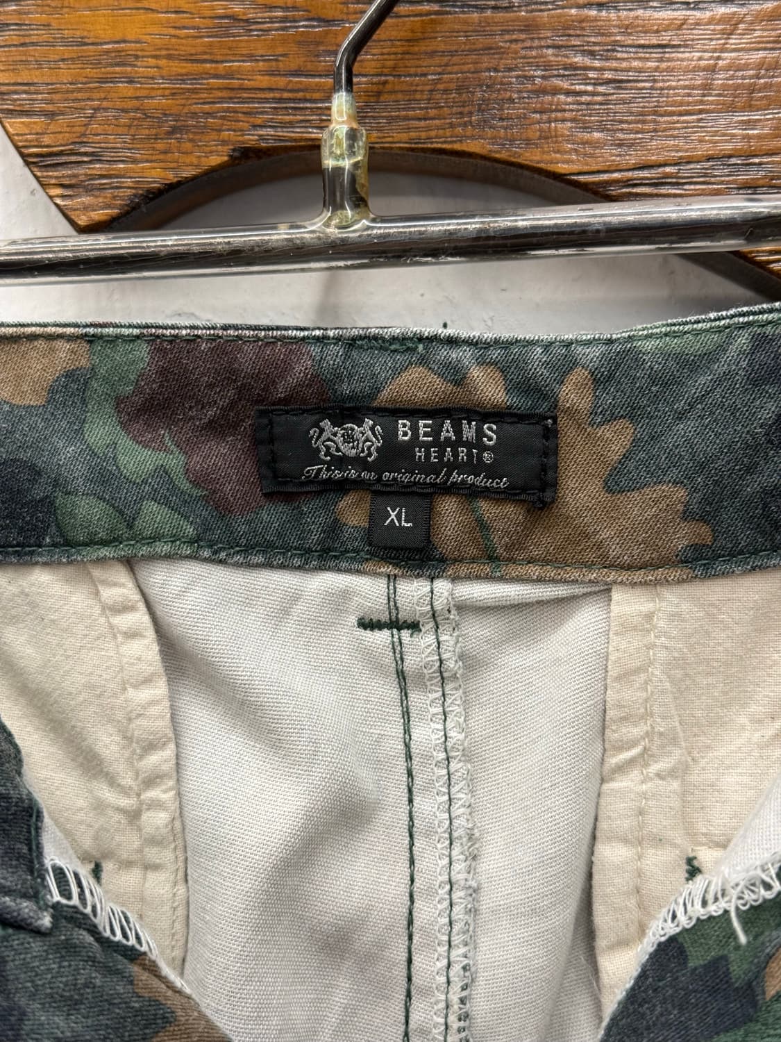BEAMS HEART Camouflage Leaf Pattern Shor 상품이미지6