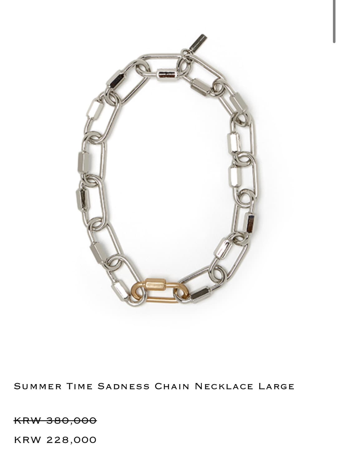 포트레이트 리포트 Chain Necklace 새상품 상품이미지1
