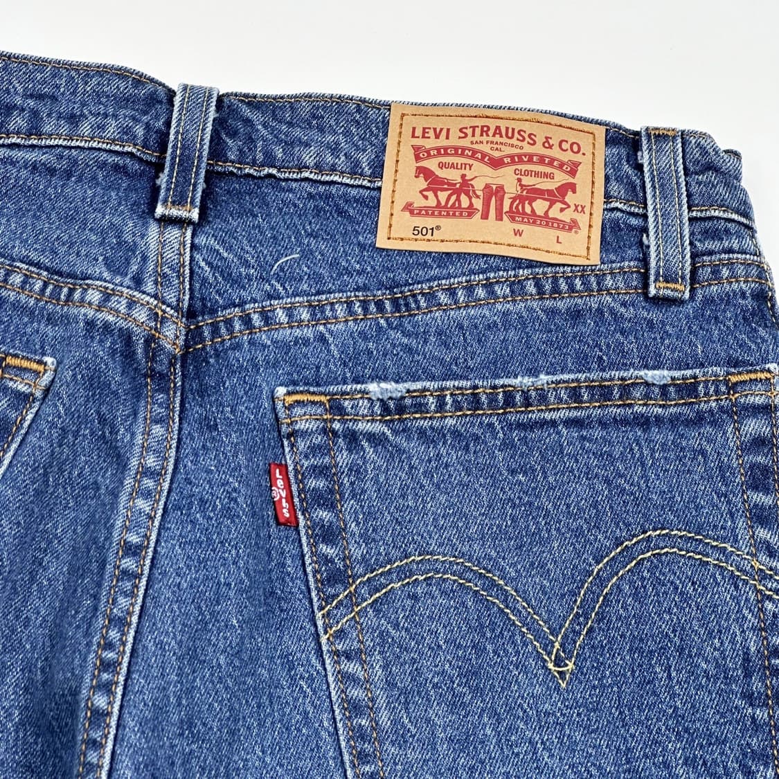 리바이스 501 오리지널 커팅진 데님 팬츠 (25인치 여성추천) 상품이미지5