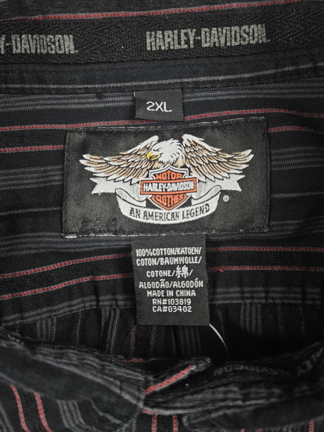 할리데이비슨 스트라이프 패턴 버튼다운 셔츠 ( 2XL ) / 10472 상품이미지7