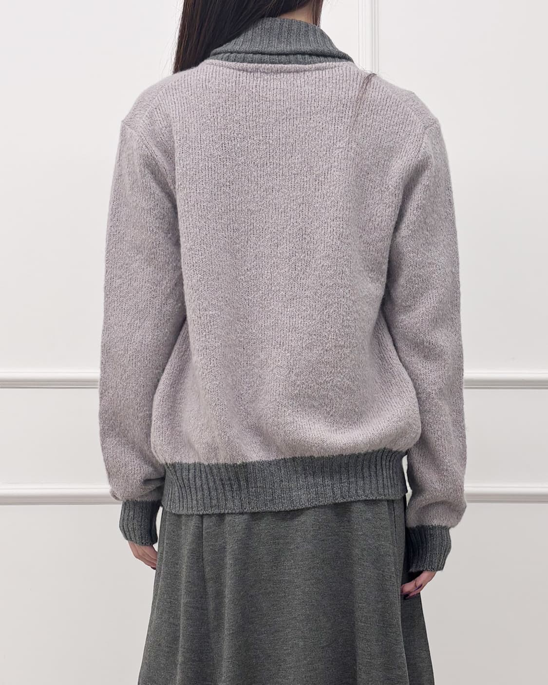 herish lavender charcoal point cardigan 상품이미지5