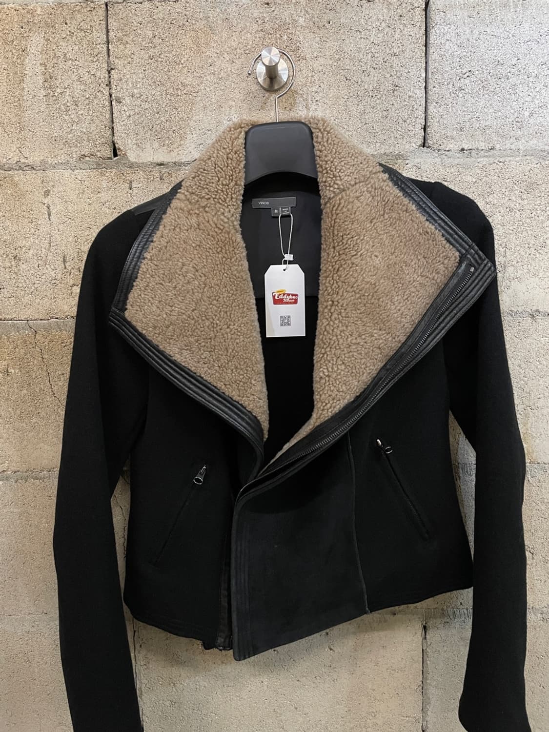 빈스 모토 시어링 울 레더 자켓  상품이미지3