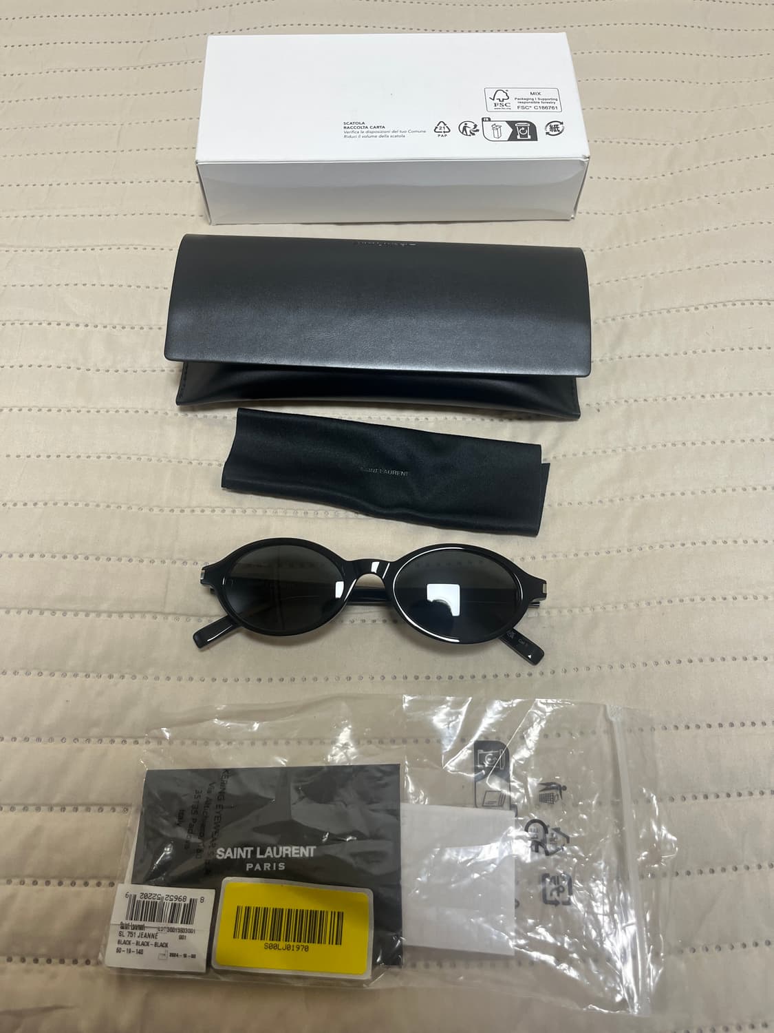 생로랑 sl 751 블랙 오벌 선글라스  상품이미지5