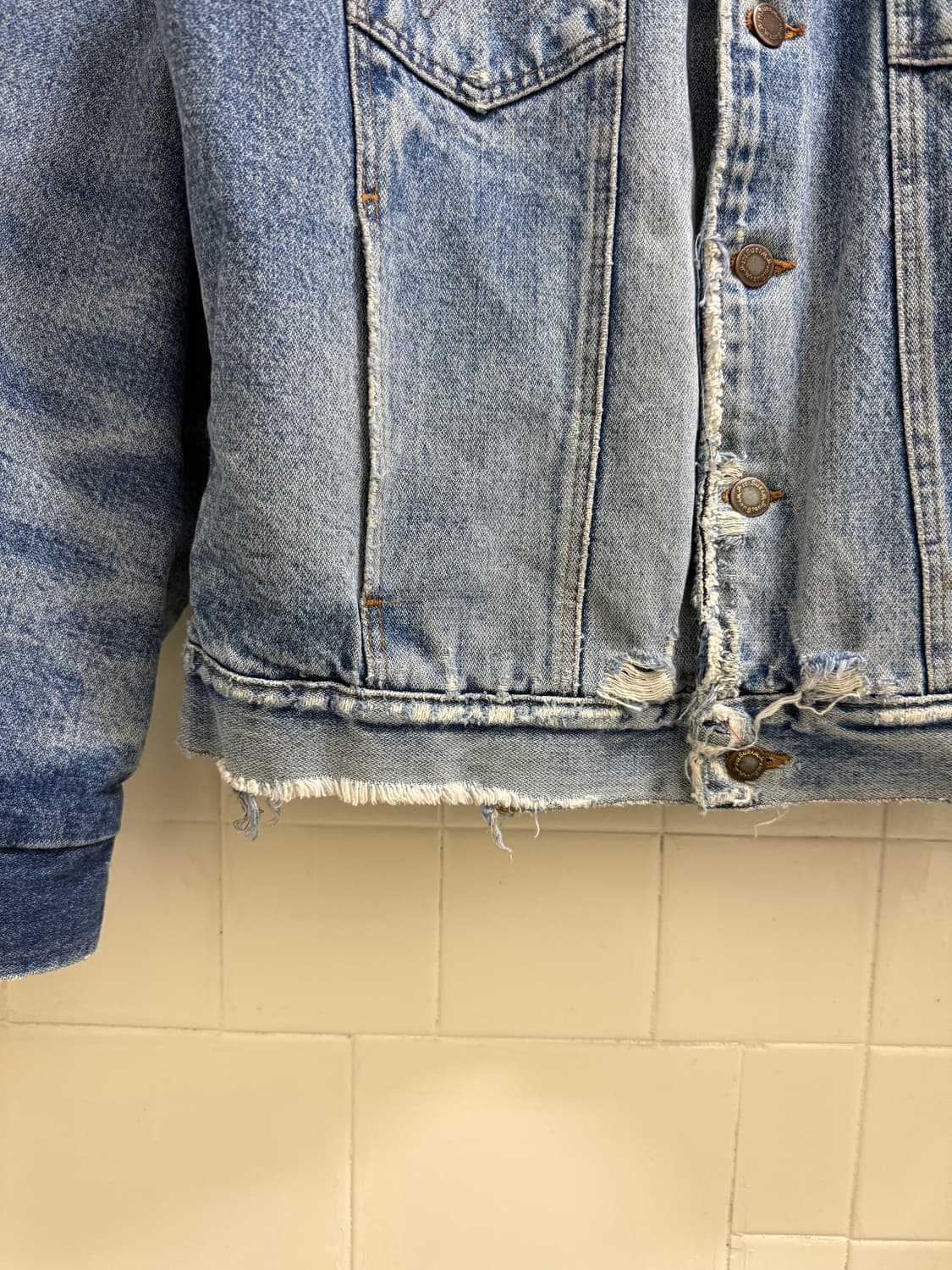 80s 빈티지 랭글러 블랭킷 라이너 데님자켓 상품이미지7