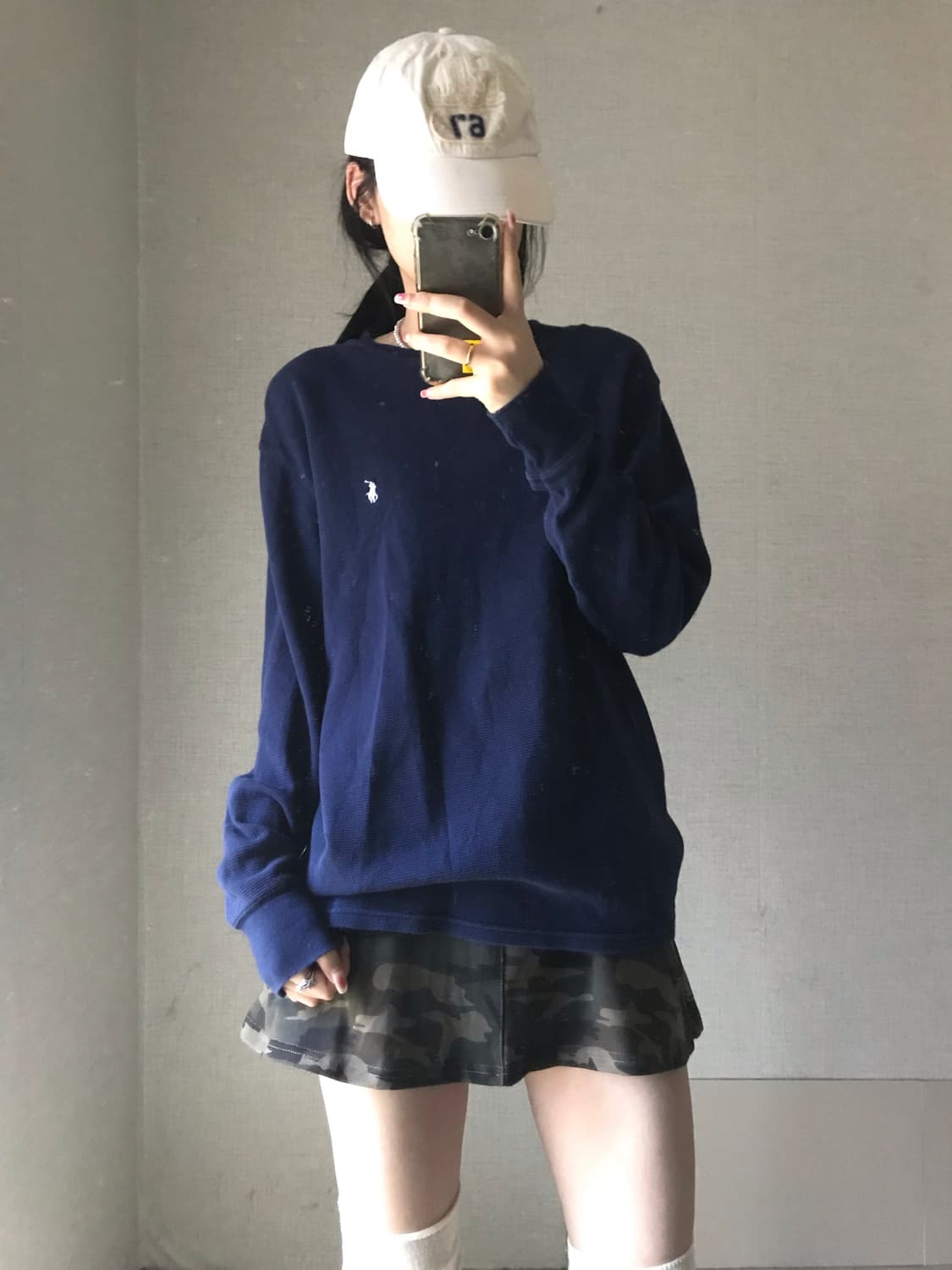 폴로 네이비 와플 롱슬리브 상품이미지2
